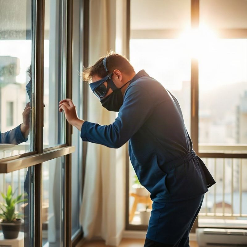 Técnico realizando manutenção em apartamento moderno de São Paulo